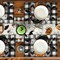 Set of 4 Buffalo Plaid Gnome Pumpkin Halloween Placemats - 12x18 Inch (Black/Beige)